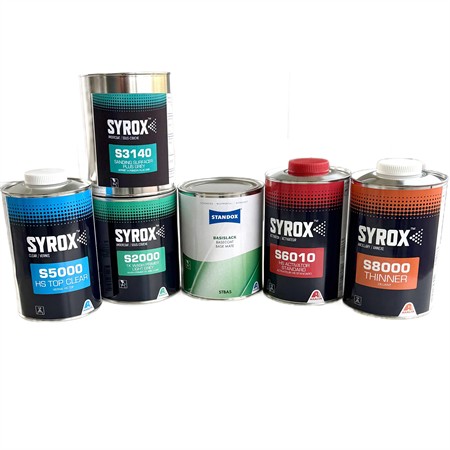 Bilfärg metallic 1L lackpaket plåtrena ytor