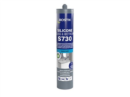 Bostik S730 vit 330ml silicone glass & wetroom