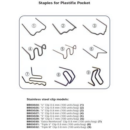 CS Clip typ U 0,8 mm 100 st/påse