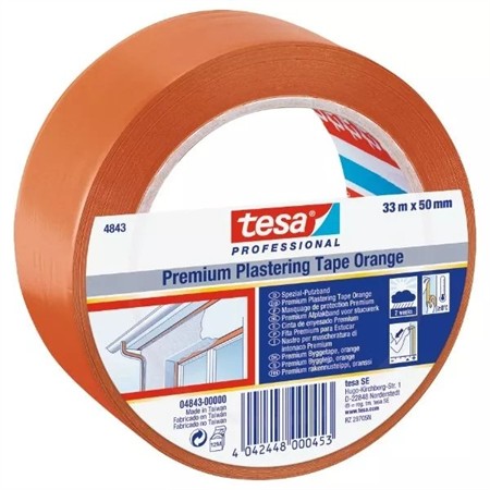Premium bygg- och skyddstejp 50mm orange 4843
