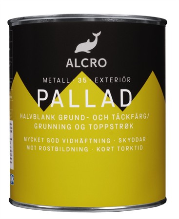 Pallad Grund och Täckfärg Blandad Kulör 0,68L